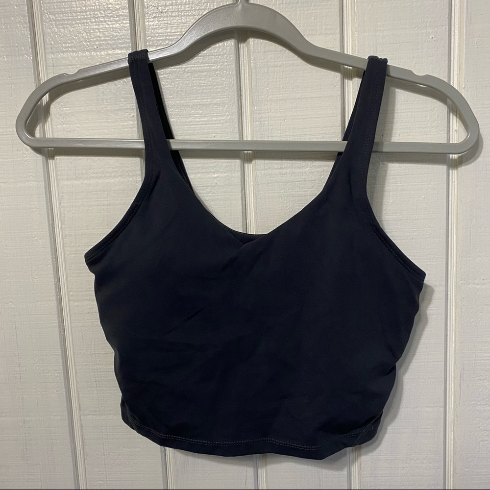 Tank Top Style Gray Sports Bra